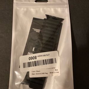 Silicone Watch Band 45/44/42mm Black NEW